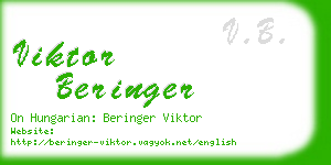 viktor beringer business card